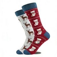 Chaussettes de Noël unisexes pour homme et femme, anti-transpiration, anti-frottement, toutes saisons, taille unique, en coton, vente chaude