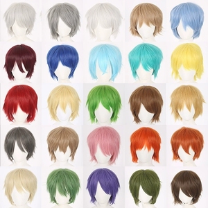 Nuova Parrucca Sintetica Corta per Cosplay 60CM Multicolore Voluminosa e Soffice Ispirata a Mantide-Lupo e Volpe, Capelli Stratificati per Feste Anime - Product Image 5