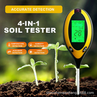 Testeur numérique de sol 4 en 1 avec pH, humidité, température, et mesure de la lumière pour les plantes de jardin et de ferme