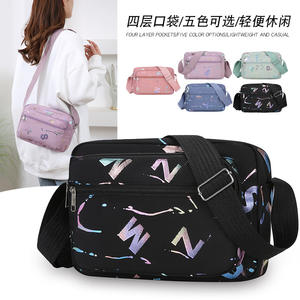 Sac bandoulière pour femme LJD8800, bleu, carré horizontal, résistant à l'eau, multi-couches, fermeture éclair, pochette pour téléphone, tenues de tous les jours - Product Image 3