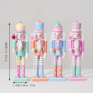 Casse-noisette en bois artisanal <span class=keywords><strong>soldat</strong></span> ornement bonbons série poupée jouet pour bureau à domicile cadeau de noël Statues décoratives - Product Image 6