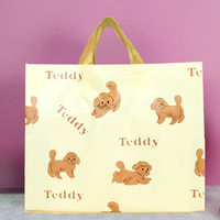 Sac fourre-tout à motif de dessin animé mignon, réutilisable, en PE, pour magasin de vêtements pour enfants, emballage cadeau, sac plastique vide, vente en gros