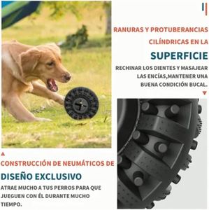 Distributeur de friandises pour chien en forme de pneu, jouet interactif à mâcher pour chien, sain pour les bouledogues allemands, pour la libération de la pression et le nettoyage des dents - Product Image 5