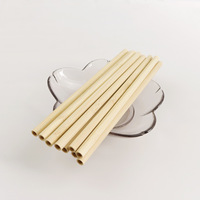 Pailles jetables en bambou biodégradable de 7,9 pouces (8 mm) – Multi-usages pour fêtes, maison et restaurants