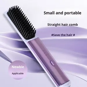 Peigne lisseur électrique portable, mini brosse pour cheveux lisses et volumineux, appareil électrique ménager - Product Image 3