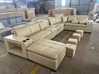Canapé modulaire personnalisé, canapé fonctionnel pour salon, ensemble de canapés modernes, meubles en cuir, canapé de luxe en tissu, 3 à 7 places