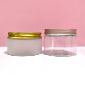 Wholesale Food Grade 1oz 2 oz 3oz 4 oz 8 oz 16oz 80g 120g 250g 500ml clear Empty PET Cosmetic <b>Plastic</b> <b>Jar</b> With Silver Screw Cap - Product Image 3
