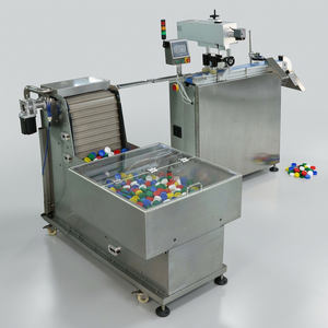 เครื่องทำเครื่องหมายด้วยระบบ Data Matrix แบบอเนกประสงค์ พร้อมระบบโหลดอัตโนมัติ ตรวจสอบฝาขวดอัตโนมัติ  ความเร็ว 300 ฝาต่อนาที สำหรับเครื่องดื่มและเครื่องสำอาง - Product Image 2