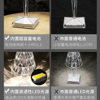 Lampe de table en cristal tendance, style luxe léger, idéale pour Instagram, veilleuse d'ambiance pour chambre à coucher, veilleuse féminine flexible sur le thème de la rose