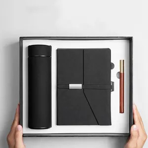 Cuaderno de lujo impreso personalizado impermeable marrón clásico de empresa al por mayor cuadernos personalizados personalizables 2024 planificador