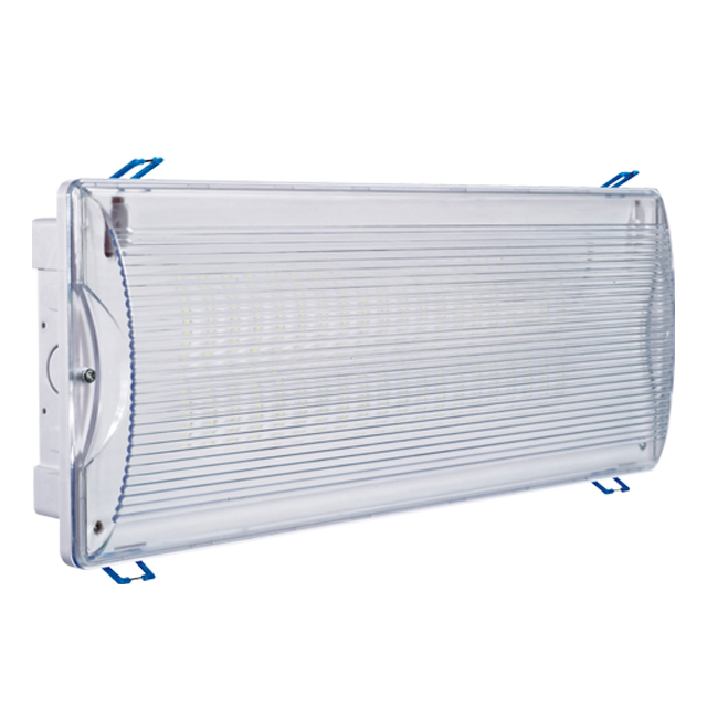 4W Rechargeable LED Emergency Bulkhead Light IP65 Waterproof Wall-mounted AC/DC Led Emergency Exit Light with Test Button