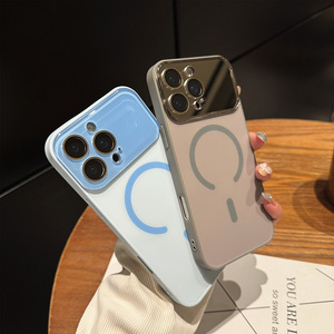 Fundas protectoras de cámara de cristal mate con <span class=keywords><strong>carga</strong></span> magnética para PC de lujo para iPhone 16 <span class=keywords><strong>Pro</strong></span> Max 17 Air 15 14 <span class=keywords><strong>Plus</strong></span> 13 12 - Product Image 3