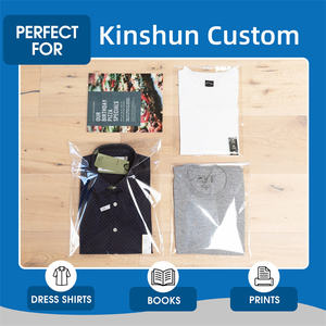 O logotipo da fábrica reforça o adesivo selante Crystal Clear Resealable Packaging Plastic Poly Bag para embalagens de roupas <span class=keywords><strong>T</strong></span> <span class=keywords><strong>Shirts</strong></span> - Product Image 5