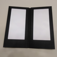 Menu électronique rechargeable en PU pour restaurant, éclairé, porte-menu de restaurant, double page, dossiers de menu LED