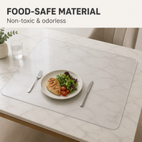 Rouleau de nappe en PVC transparent, imperméable, protection pour table à manger et bureau