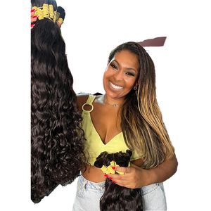 Extensiones de Cabello Humano Virgen Vietnamita Ondulado a Máquina, Paquetes a Granel, Precio de Fábrica al por Mayor para Todo el Mundo - Product Image 1