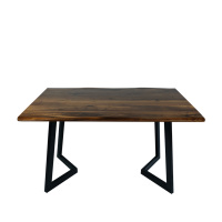 Bureau en noyer noir massif Live Edge Style rustique antique traditionnel pour bureau à domicile ou salon Dessus de table en bois massif