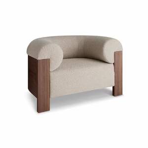 Sofá de Madera Maciza Color Crema, Estilo Japonés, Lana de Cordero, Diseño Minimalista, Tres Plazas, Sofá de Hotel, Duradero - Product Image 6