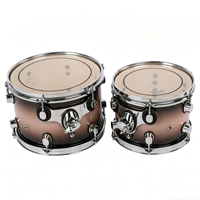 Kit complet de batterie 5 pièces réglable avec 3 cymbales et supports de matériel, coque en métal et peuplier pour studio et scène