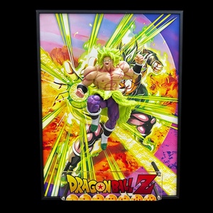 DRAGON BAII Super Saiyan 4 Broli Figure d'anime en 3D stéréoscopique encadrée, peinture créative, ornement de bureau et de mur - Product Image 1