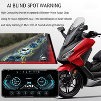 Navigation GPS étanche pour moto avec écran 6,25 pouces 2K, Carplay/Android Auto sans fil, caméras, DVR, TPMS, radar d'angle mort BSD T12A