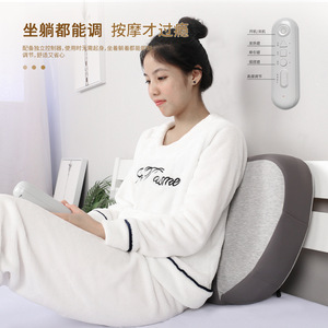 <b>Neck</b> Massage <b>Pillow</b> With Heating Airbag Traction Wireless Remote Control Usb Powered Memory Foam Grey For <b>Neck</b> Shoulder Waist - Product Image 1