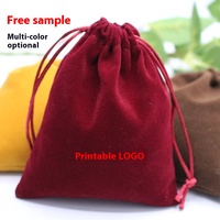 Bolsa de terciopelo negro personalizable con cordón, elegante estuche de almacenamiento de joyas con punta dorada, contenedor premium para joyas y plumas estilográficas