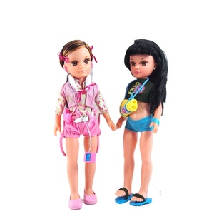 Jouets loisirs américain surf noir 18 pouces jeune fille poupée avec vêtements assortis - Product Image 1