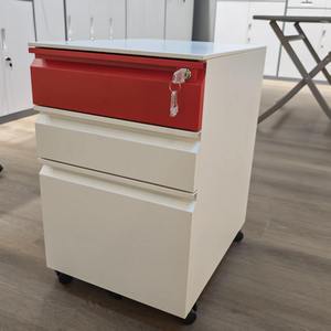 Armoires de classement mobiles à 3 tiroirs en métal, avec roulettes anti-basculement, pour bureau, avec serrure, rangement sécurisé - Product Image 1