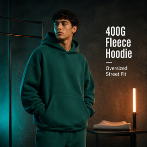 Sweat-shirts à capuche unisexes de haute qualité, 400 GSM, poids lourd, vierges, personnalisables avec logo, en molleton, coupe oversize pour hommes - Product Image 3