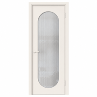 Set Pintu Interior Kaca Beralur Komposit Polimer Modern dengan Kaca Buram, Rangka, dan Perlengkapan Desain Privasi