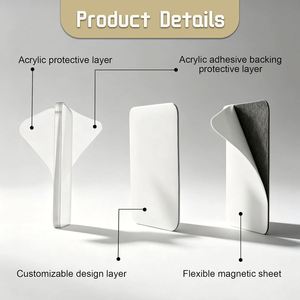 Fournisseur en gros d'aimants de réfrigérateur en acrylique transparents, écologiques, légers, à bords lisses, de forme personnalisée, pour bricolage - Product Image 3