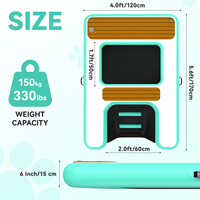 FBSPORT Plateforme flottante gonflable Drop Stitch pour paddle board, ponton de baignade, rampe aquatique pour chien, échelle, île flottante et ponton d'accueil