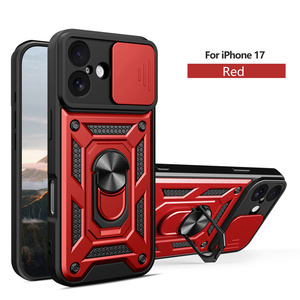 Gran oferta, soporte de anillo de Metal, ventana deslizante, protección de lente, armadura, funda de teléfono para iPhone 17/17 Air/17 Pro/17 Pro Max/16E/15 - Product Image 3