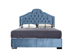 Cadre <span class=keywords><strong>de</strong></span> <span class=keywords><strong>lit</strong></span> <span class=keywords><strong>de</strong></span> rangement double avec tête <span class=keywords><strong>de</strong></span> <span class=keywords><strong>lit</strong></span> Queen Size pour l'exportation <span class=keywords><strong>Lit</strong></span> doux en tissu <span class=keywords><strong>bleu</strong></span> - Product Image 6