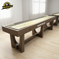 Table de shuffleboard familiale d'intérieur en bois massif de haute qualité, nouveau style, 9/10/12/14 pieds, avec table de billard intégrée, en promotion