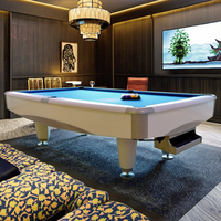 Table de billard multifonctionnelle en ardoise marbrée avec système de retour automatique des balles 8ft avec billard chinois pour les amateurs de sport