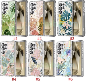 Étui <span class=keywords><strong>de</strong></span> téléphone robuste à trois couches avec design en feuille d'or pour S24 S25 Ultra S26 Ultra, protection 3 en 1 à 360 degrés, fundas - Product Image 2