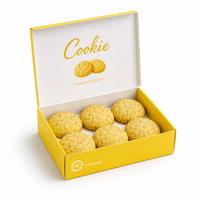 Boîte à biscuits personnalisée unique pour pâtisserie, boîte à gâteau à emporter, boîte à biscuits carrée en carton ondulé avec lamination mate et logo