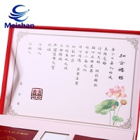 Boîte cadeau personnalisée Meishan, exquise, créative, écologique, durable, en papier rigide, avec logo en relief doré, pour un souvenir de mariage ou un anniversaire