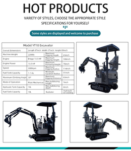 Miniexcavadora Hidráulica con Motor EPA, 4, 5, 6, 7 Toneladas, Modelo YT 40 - Product Image 2
