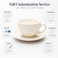 Ensemble tasse et soucoupe en céramique pour expresso, anti-fuite, sans danger pour les aliments, cadeau d'affaires pour les cafés, restaurants, hôtels