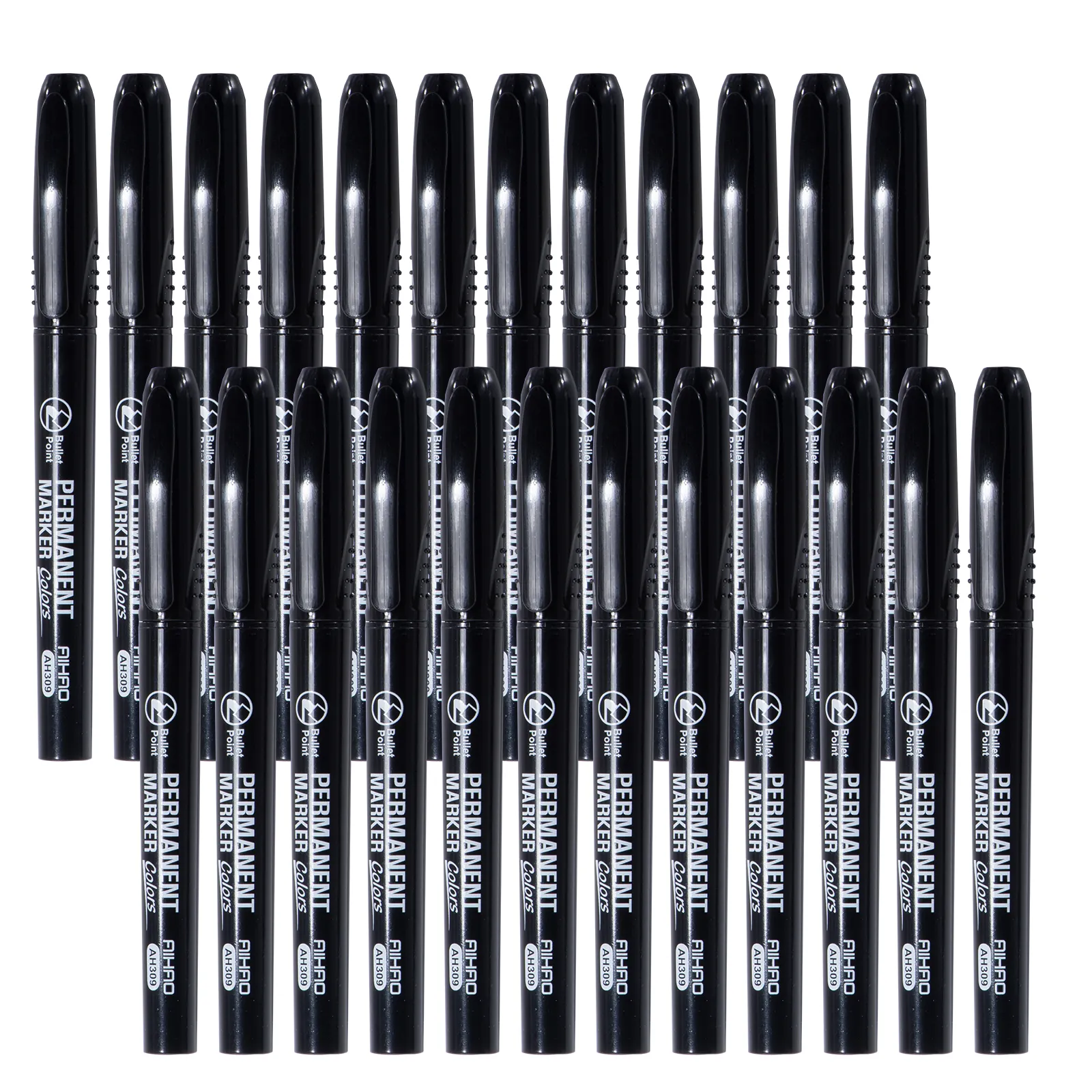 24 Stück schwarzer ewiger Alkohol Permanent Marker Pen Set