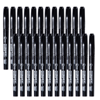 Stylos marqueurs permanents, 1 pièce, boîte de couleur, encre noire en plastique, pointe Fine