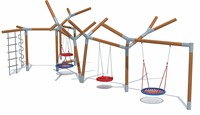 Ensemble de jeux d'extérieur en alliage pour enfants : toboggan et balançoire pour tout-petits, structure d'escalade pour enfants, balançoire de jardin