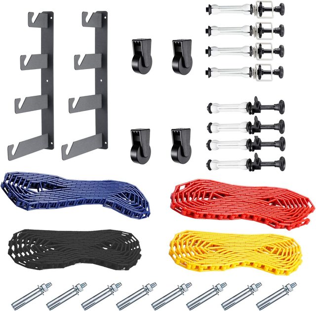 Photography 4 Roller Wall Mounting Manual Background Support System for Muslin Paper Backdrop