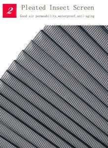 <span class=keywords><strong>Mosquitera</strong></span> de aluminio retráctil para puerta corredera de 30mm de diseño moderno con malla <span class=keywords><strong>plisada</strong></span> desmontable y pantalla fija - Product Image 3