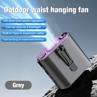 Ventilateur portable personnel pour taille et cou 2026, moteur sans balais 14000 tr/min, autonomie 16h, rechargeable, 6 vitesses, silencieux, à clipser, pour voiture et camping-car