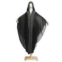 Robe à capuche en mousseline de soie, vêtements pour femmes, dubaï, Kaftan, Kimono musulman, grande taille, Boubou,