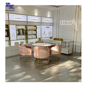 <span class=keywords><strong>MDF</strong></span> Blanco Cosmético Display Stand Cuidado <span class=keywords><strong>DE</strong></span> LA PIEL Gabinete Escaparate para el centro comercial al por menor - Product Image 4